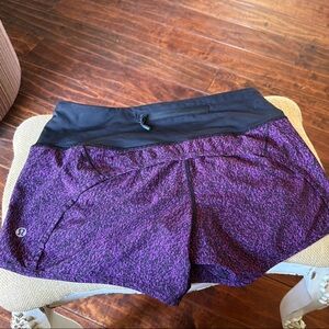 lululemon athletica Purple and Black Athletic Shorts